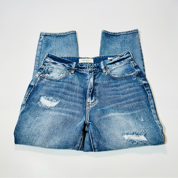 PacSun Denim - Pacsun jeans Mom jeans distressed high rise jeans stone wash women size 26